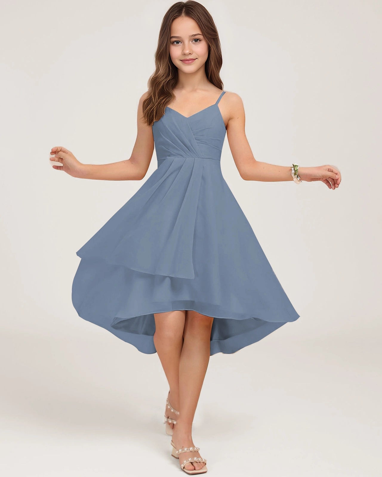Sleeveless Flower Girl Dress | Short Jr Bridesmaid Dress