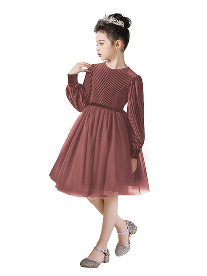 long sleeve junior dresses Flower Girl & Bridesmaid Dresses | Elegant Chiffon A-Line girls formal dresses and more Flower Junior Bridesmaid Dresses Long