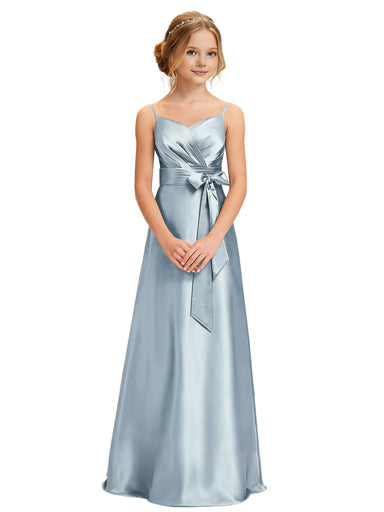 dusty blue junior bridesmaid dress Dusty Blue Junior Bridesmaid Dresses