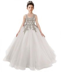 Dideyttawl 2026 Spring Lace Appliqué Ruffle Tulle Pageant Dress Ball Gown 1st Communion Formal Dress Pageant Birthday Party Dress