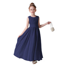Dideyttawl Pleated Chiffon Flower Girl Dresses Sleeveless Wedding Guest Dress Simple Athenian Style A-Line Dresses for Special Occasion