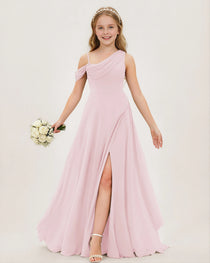 Pink Chiffon Junior Bridesmaid Dress
