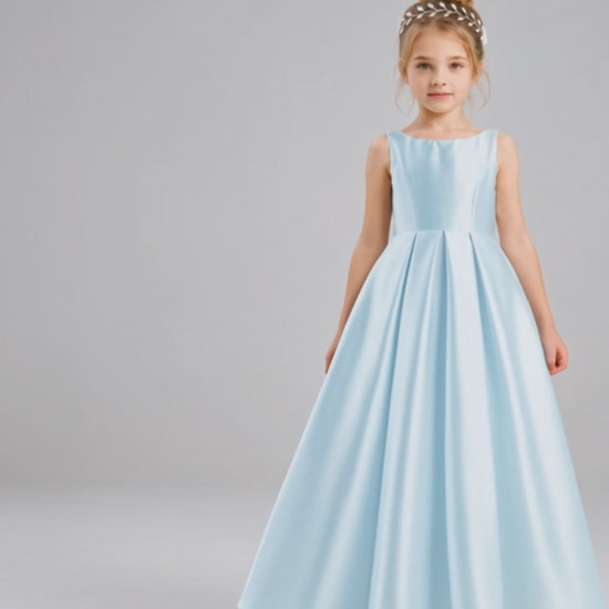 satinA-line_Flower_Girl_DressShow