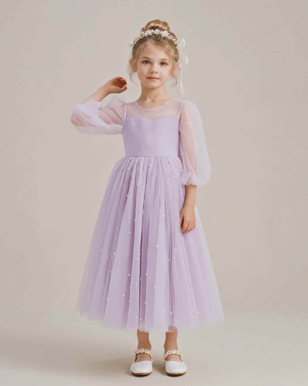 satinA-line_Flower_Girl_DressShow