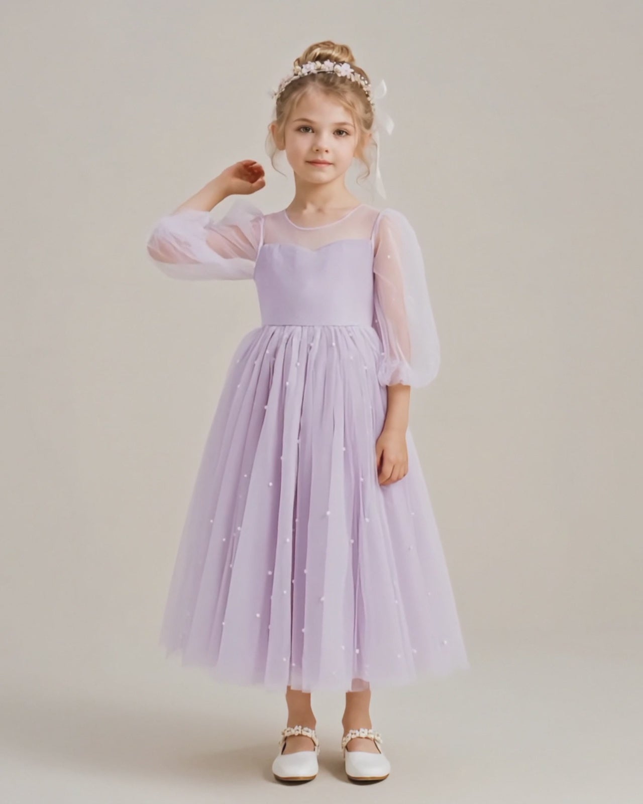 satinA-line_Flower_Girl_DressShow