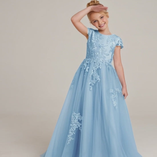 satinA-line_Flower_Girl_DressShow