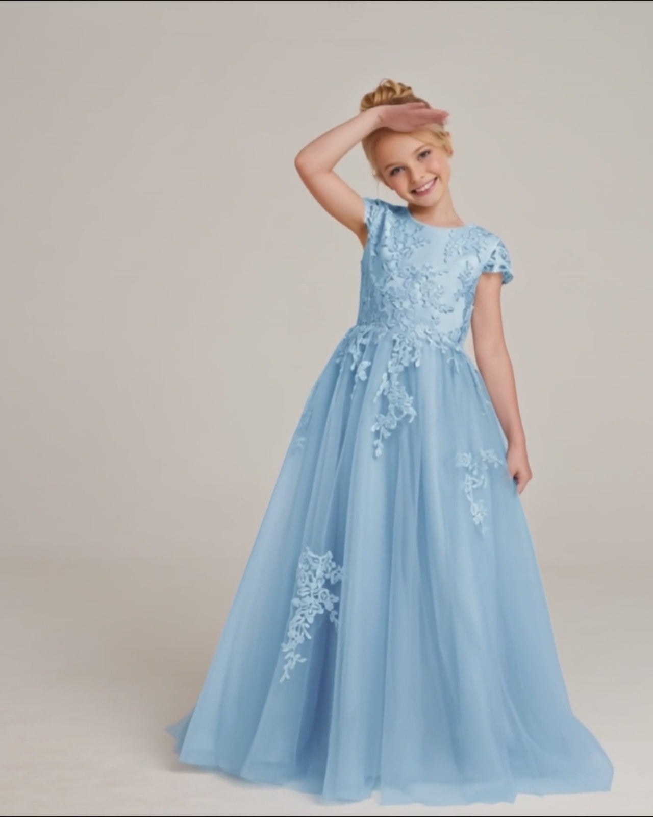 satinA-line_Flower_Girl_DressShow