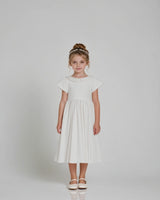 Ivory satin A-line_Flower_Girl_Dress Show