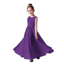Dideyttawl Pleated Chiffon Flower Girl Dresses Sleeveless Wedding Guest Dress Simple Athenian Style A-Line Dresses for Special Occasion