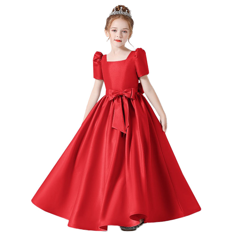 Girls Formal Dress Princess Birthday Party Dress Satin Formal Dresses For Teens