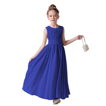 Dideyttawl Pleated Chiffon Flower Girl Dresses Sleeveless Wedding Guest Dress Simple Athenian Style A-Line Dresses for Special Occasion