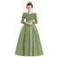 Dideyttawl Velvet Girls Formal Dress Long Sleeves Satin Flower Girl Dress 2541