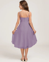 Back Wisteria Chiffon Junior Bridesmaid Dress
