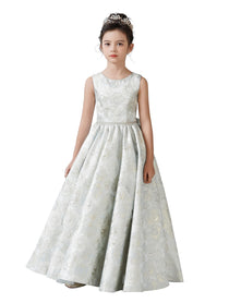 Dideyttawl Satin Girls Formal Dress for Wedding Pageant Special Occasion Ball Gown 750