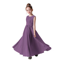 Dideyttawl Pleated Chiffon Flower Girl Dresses Sleeveless Wedding Guest Dress Simple Athenian Style A-Line Dresses for Special Occasion