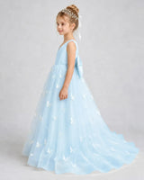 Baby Blue Tulle A-line Pageant Dress Side View