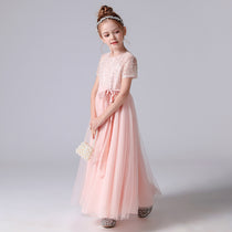 Dideyttawl Pink Flower Girl Dresses for Wedding Sequin Princess Dress
