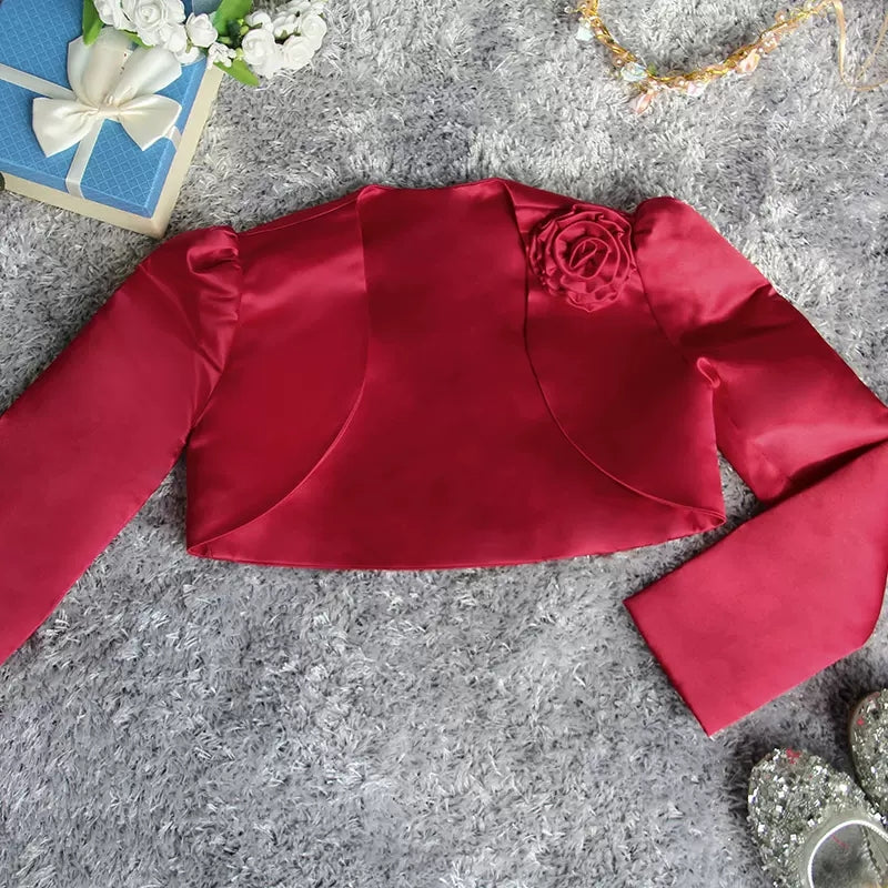 Little Girls Satin Cape Princess Coat