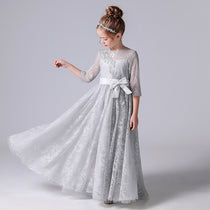 Girls First Communion Dresses Lace Special Occasion Dress Formal Long Gown Floor Length