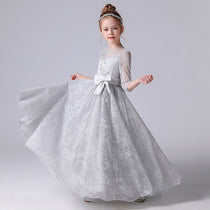 Girls First Communion Dresses Lace Special Occasion Dress Formal Long Gown Floor Length