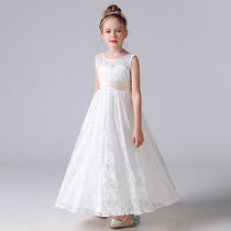 Dideyttawl Lace Flower Girl Dresses For Wedding Pagaent Ball Gown Girls Birthday Party Dress Sleeveless