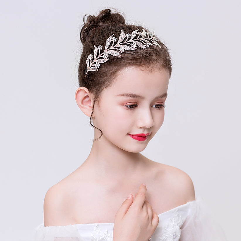 Rose Gold Crystal Hair Accessories Side View