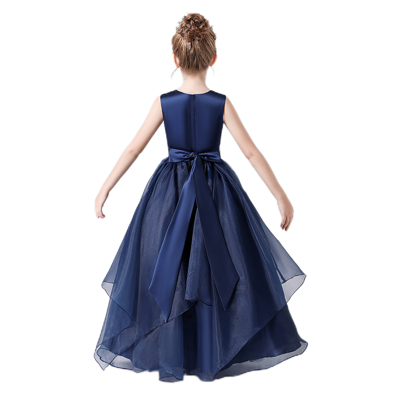 Sleeveless Flower Girls Dress Tulle Girls Birthday Party Dresses Formal Special Occasion Dress For Teens Junior Bridesmaid Pageant Ball Gown