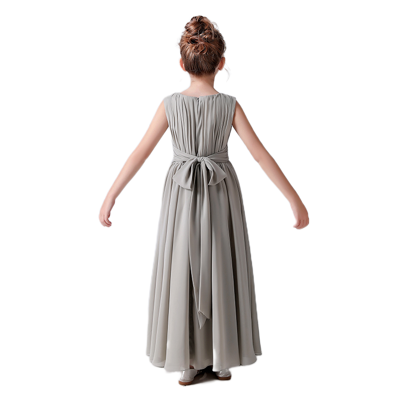 Junior Bridesmaid Dresses For Wedding Chiffon Flower Girl Dresses Formal Ball Gown Sleeveless