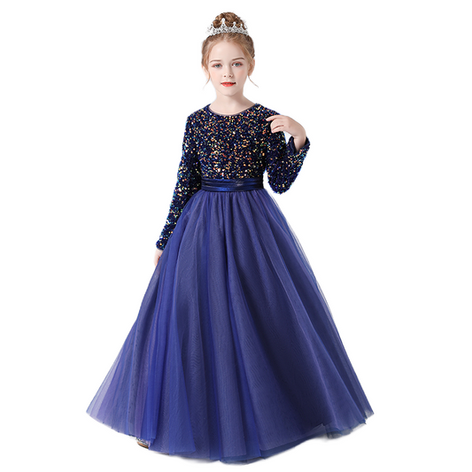 Dideyttawl Sparkly Flower Girl Dress Birthday Party Pageant Gown for Girls 646L