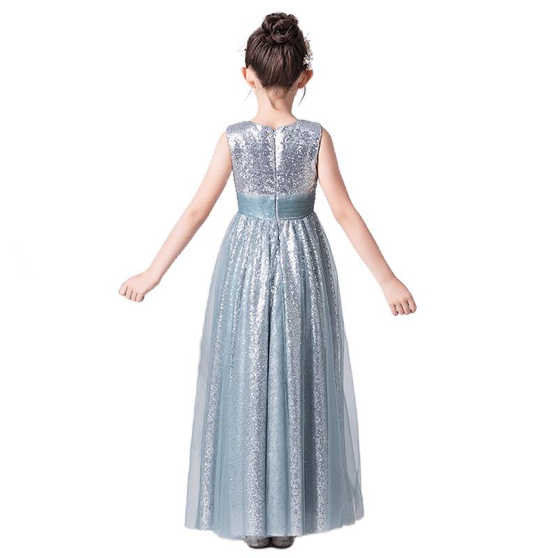 Girls Brithday Party Dresses Sequin Evening Ball Gown For Teens Tulle Princess Birthday Dress Floor Length