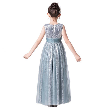 Girls Brithday Party Dresses Sequin Evening Ball Gown For Teens Tulle Princess Birthday Dress Floor Length