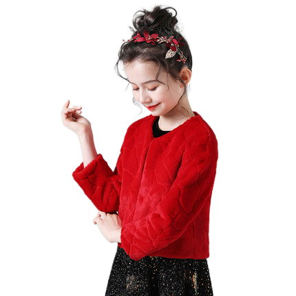 Junior Burgundy Shawl Evening Top Dress Coat