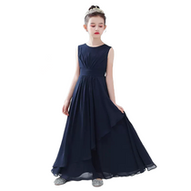 Dideyttawl Chiffon Junior Bridesmaid  Dress Girls Formal Gown for Girls