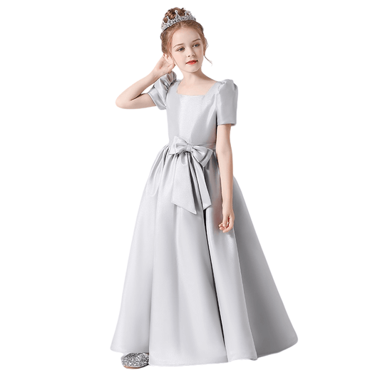 Girls First Communion Dresses Flower Girls Dress Princess Birthday Party Dress Satin Formal Dresses For Teens