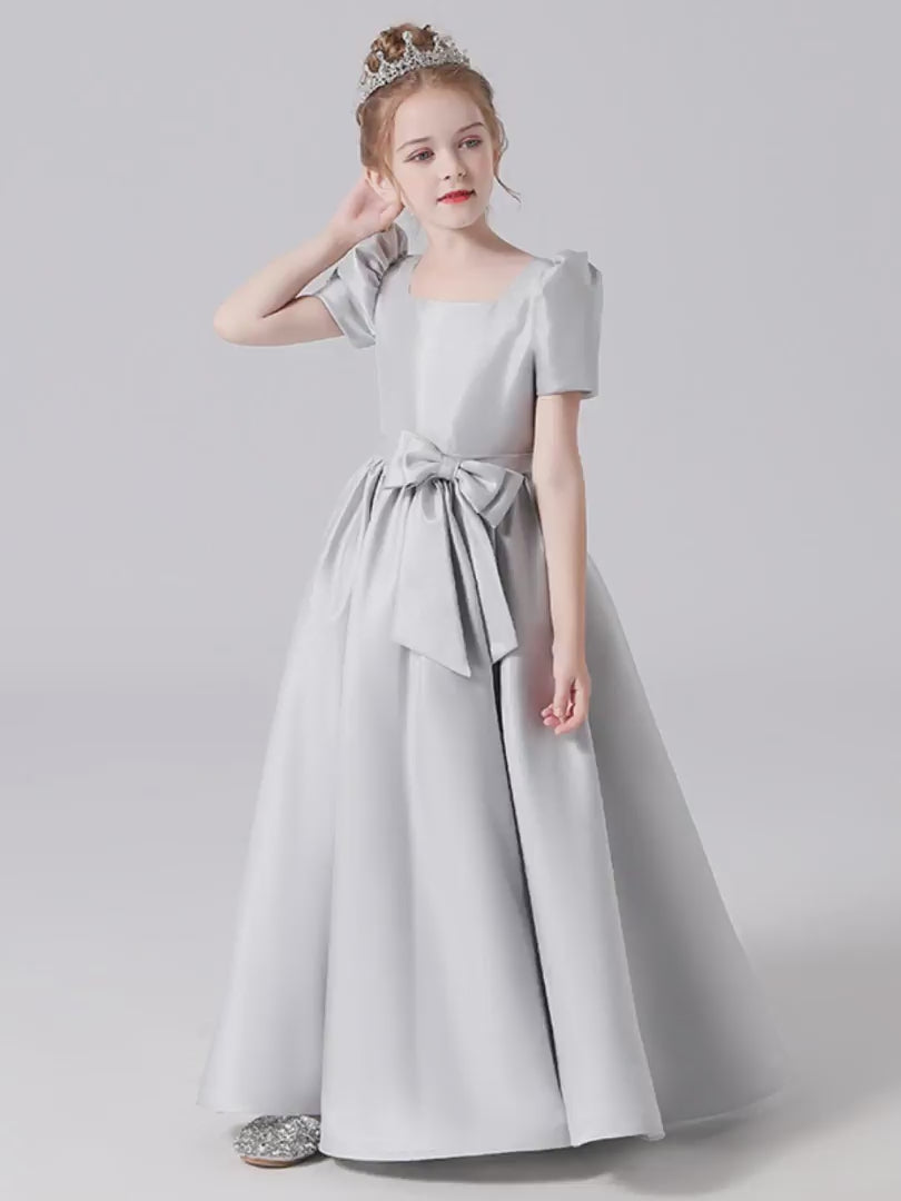 Girls Formal Dress Princess Birthday Party Dress Satin Formal Dresses For Teens