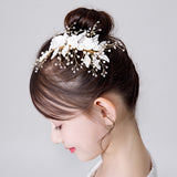 White Pearl Hair Accessories Side View