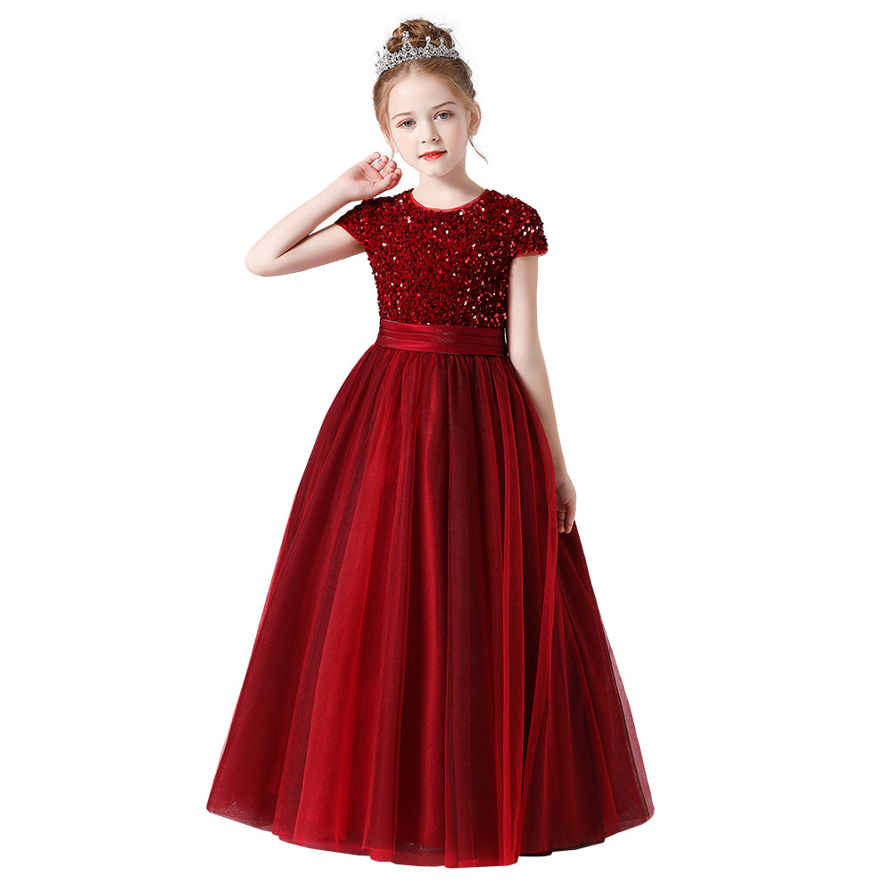 Childrens Kids Girls Cute Elegant Fancy Floral Embroidered Christmas Dress  Gown | eBay