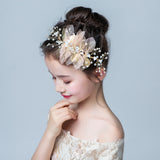 Gold Tulle Hair Accessories Side View