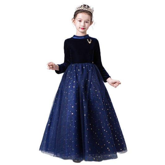 Girls Special Occasion Dresses Formal Dresses For Teen Girls Crew Neck Junior Evening Dress Long Sleeve