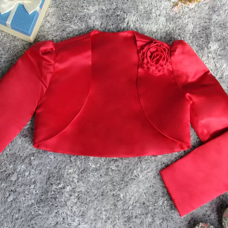 Little Girls Satin Cape Princess Coat