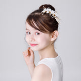 White Flower Hair Accessories Side View