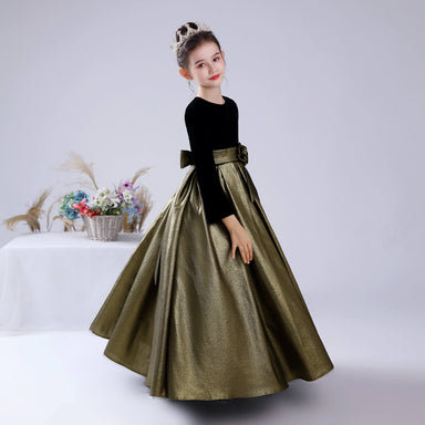 children's formal dress Black And Gold Dress | Junior Formal Dress