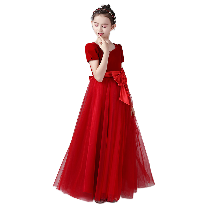 Dideyttawl Girls Christmas Dress Junior Formal Dresses For Special Occasion Elegant V-Neck Party Dress Red Velvet Ball Gown Puff Sleeves, Red / 10 Dideyttawl Girls Christmas Dress Junior Formal Dresses For Special Occasion Elegant V-Neck Party Dress Red Velvet Ball Gown Puff Sleeves, Red / 10