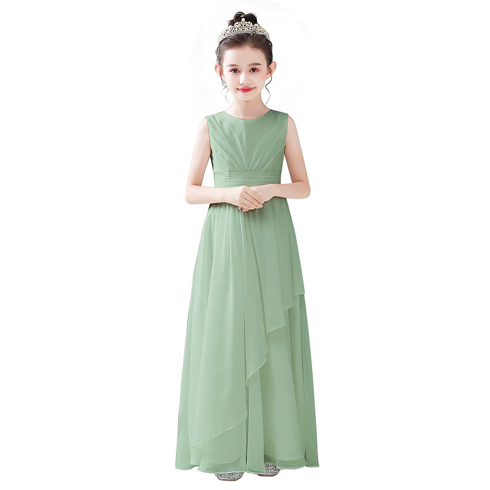 Chiffon Flower Girl Dresses Wedding Junior Bridesmaid Evening Party Dress Girls Formal Gown Princess Pageant Dress