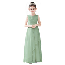 Dideyttawl Chiffon Junior Bridesmaid  Dress Girls Formal Gown for Girls
