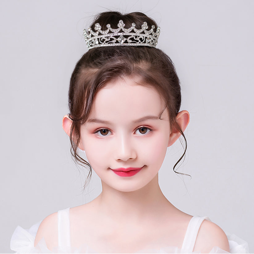 Silver Crystal Hair Accessories Front View
