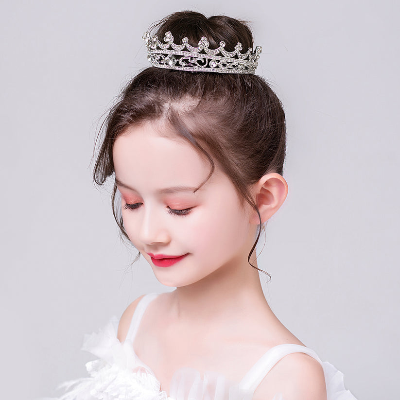 Silver Crystal Hair Accessories Side View