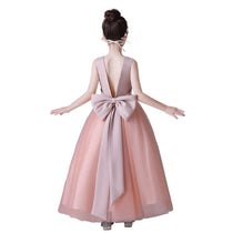 Dideyttawl Girls Blush Pink Princess Dress Sleeveless Tulle Ball Gown for Wedding Party