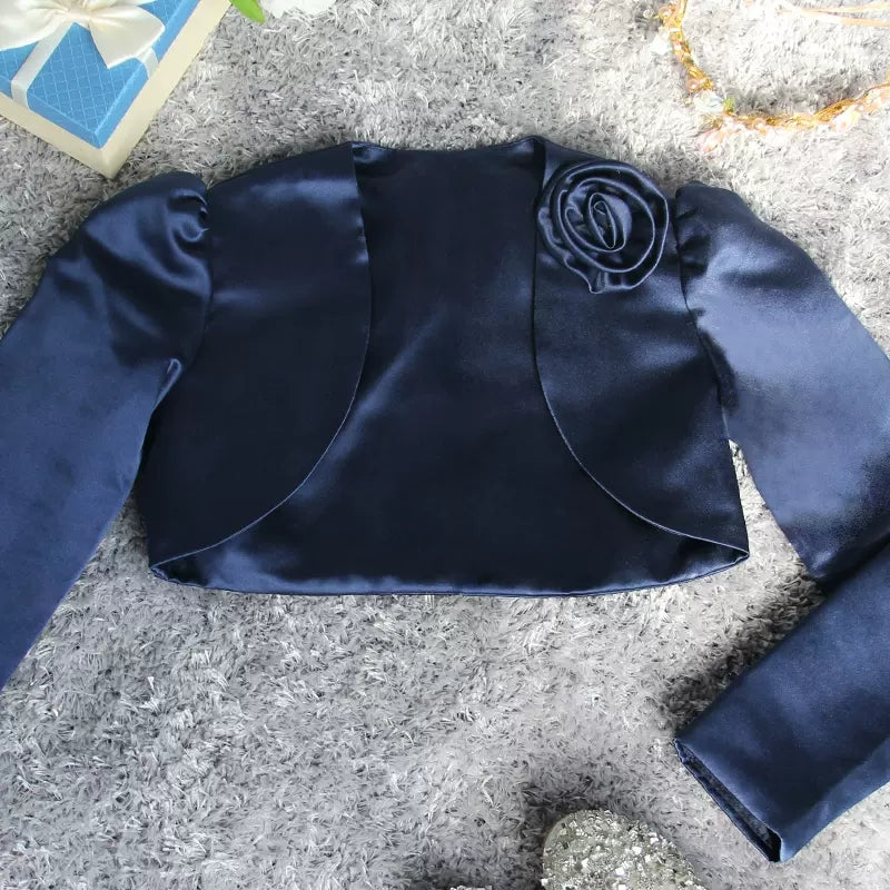 Little Girls Satin Cape Princess Coat