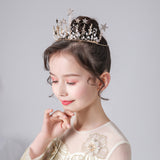 Gold Crystal Hair Accessories Side View
